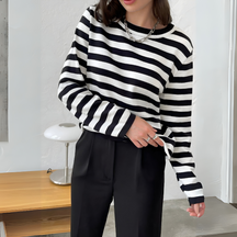 CELESTE | PULL À RAYURES